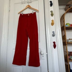 Red Big Bud Press Western Pants — SIZE SMALL